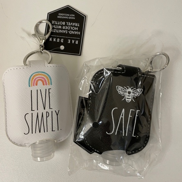 Rae Dunn hand sanitizer holders with clips - Picture 2 of 4